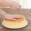 Adjustable Cake Dough Wire Slicer, Food Grade Stainless Steel Bread Cutter Leveler Cutting Pastry Trimmer Slicing Tool