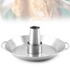 1pc Stainless Steel Round Roasting Pan; Chicken Roaster Rack Holder; 12.4inch/31.5cm; Thanksgiving Gift; Dishwasher Safe